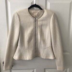 Rebecca Taylor Ivory Peplum Jacket